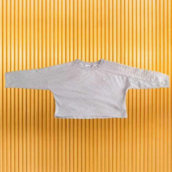 PUMA Women’s Fusion Cropped 7/8 Sweater Medium (Grey)- EUC - Picture 6 of 11